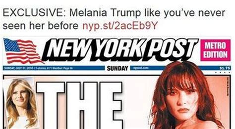 melania trump nude|Melania Trump Bares All on the Cover of NY Post .